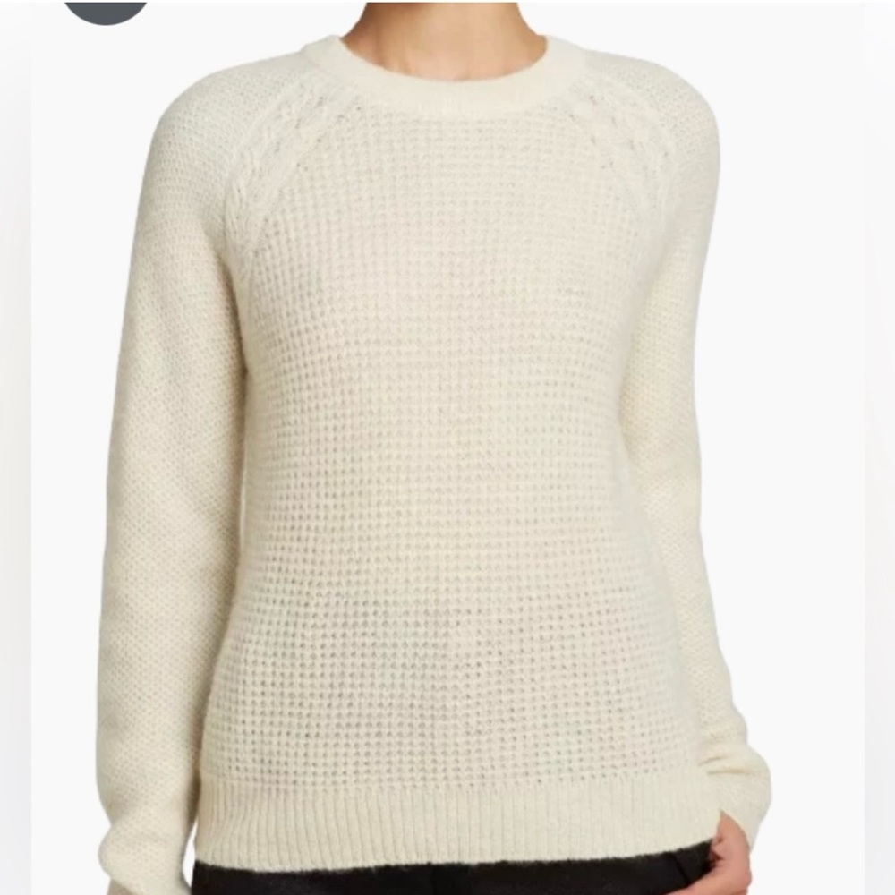 $328 NWT MARC JACOBS 100% Peruvian Royal Alpaca Sweater Canvas White